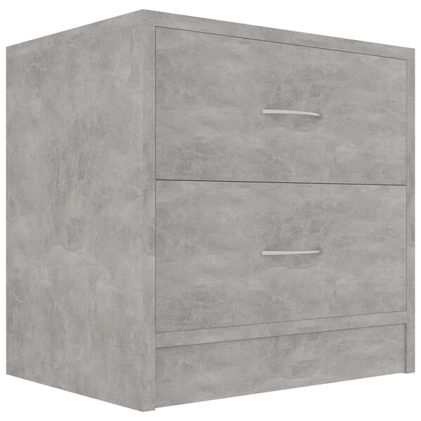 vidaXL Κομοδίνα 2 τεμ. Γκρι Σκυροδέματος 40x30x40 εκ. από Επεξ. Ξύλο