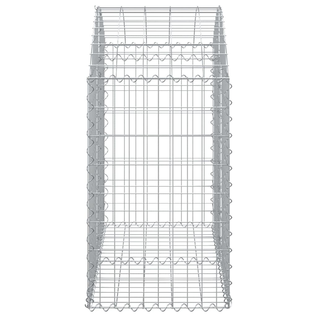 vidaXL Συρματοκιβώτιο Τοξωτό 100x50x80/100εκ. από Γαλβανισμένο Χάλυβα