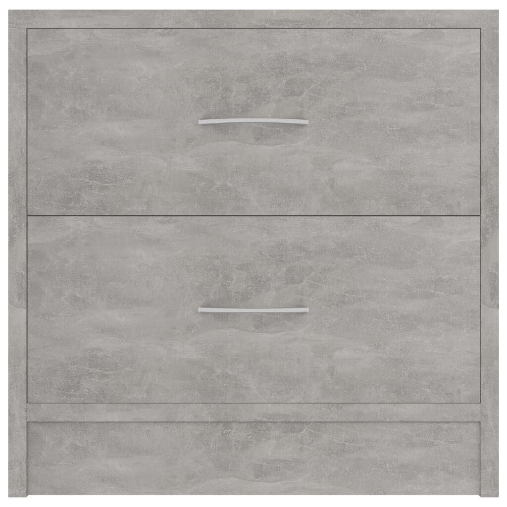 vidaXL Κομοδίνα 2 τεμ. Γκρι Σκυροδέματος 40x30x40 εκ. από Επεξ. Ξύλο