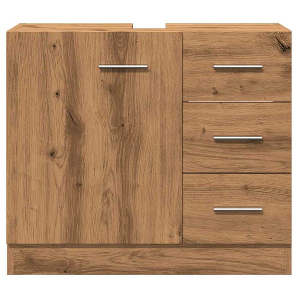 vidaXL Ντουλάπι Νιπτήρα Αρτισιανή Δρυς 63x30x54 εκ Επεξεργασμένο Ξύλο
