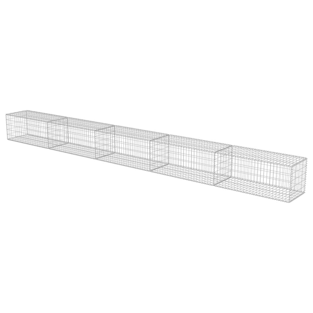 vidaXL Συρματοκιβώτιο Τοίχος 600x50x50 εκ. Γαλβαν. Χάλυβας + Καλύμματα