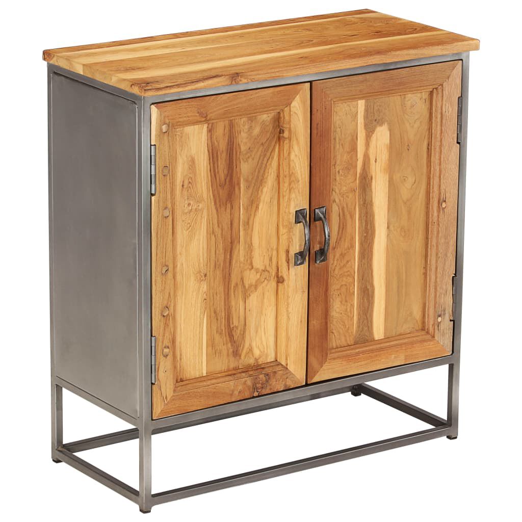vidaXL Ντουλάπι 65 x 30 x 70 εκ. Ανακυκλωμένο Ξύλο Teak & Ατσάλι