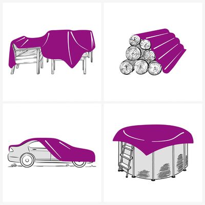vidaXL Μουσαμάς Μπλε 4 x 4 μ. 650 γρ./μ²