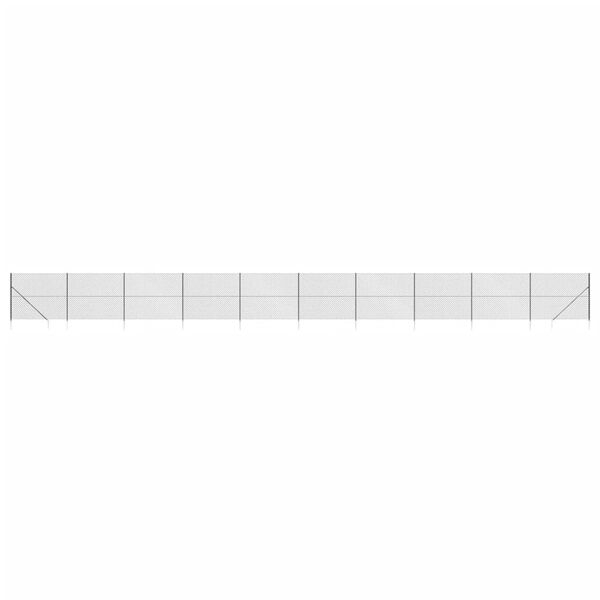 vidaXL Συρματόπλεγμα Περίφραξης Ανθρακί 1,6 x 25 μ. με Καρφωτές Βάσεις