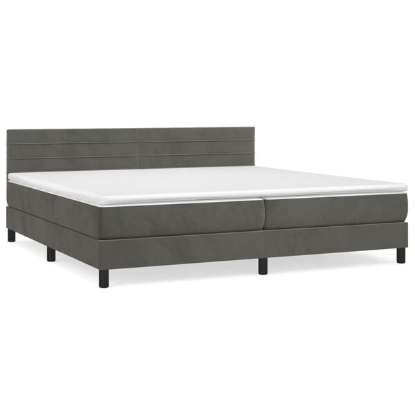 vidaXL &Kappa;&rho;&epsilon;&beta;ά&tau;&iota; Boxspring &mu;&epsilon; &Sigma;&tau;&rho;ώ&mu;&alpha; &Sigma;&kappa;&omicron;ύ&rho;&omicron; &Gamma;&kappa;&rho;&iota; 200x200 &epsilon;&kappa;. &Beta;&epsilon;&lambda;&omicron;ύ&delta;&iota;&nu;&omicron;