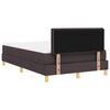 vidaXL Κρεβάτι box spring με στρώμα Σκούρο Καφέ 120 x 200 cm ύφασμα