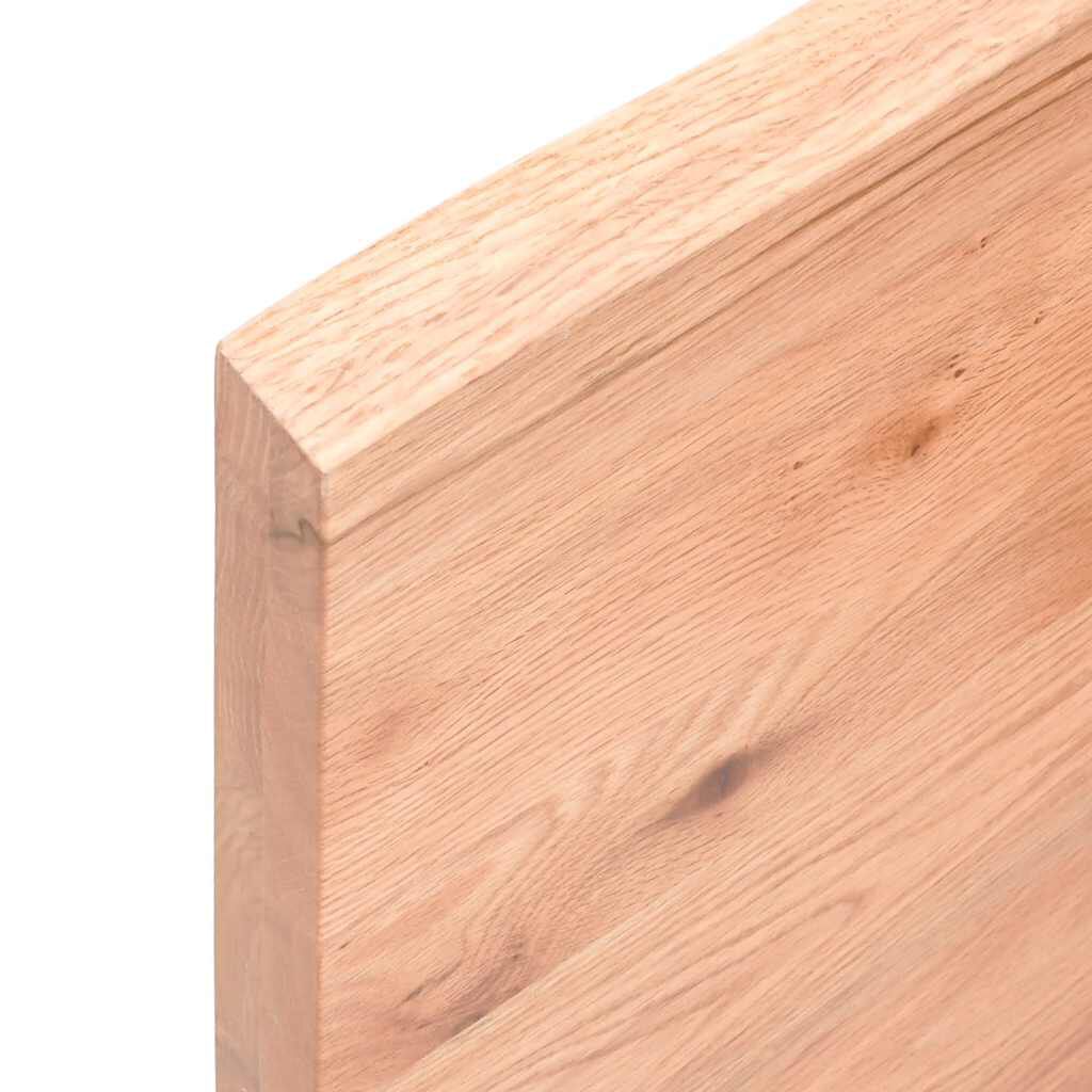 vidaXL Επιφ Τραπεζιού Αν Καφέ 140x50x(2-4)εκ.Ακατέργ. Μασίφ Ξύλο Δρυός