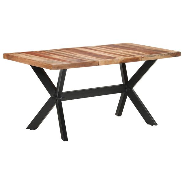 vidaXL Τραπεζαρία 160 x 80 x 75 εκ. Μασίφ Ξύλο & Μελί Φινίρισμα