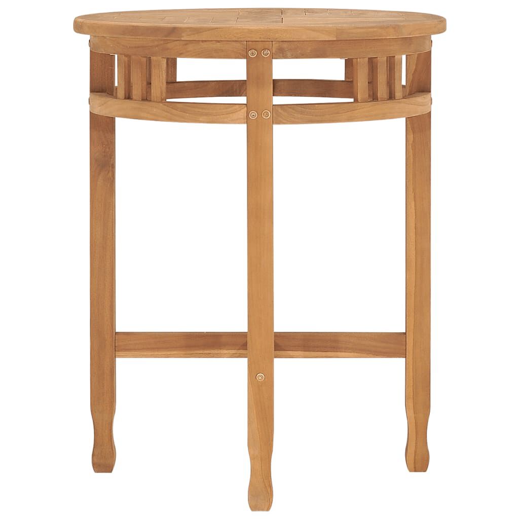 vidaXL Τραπέζι Bistro Ø 60 x 75,5 εκ. από Μασίφ Ξύλο Teak