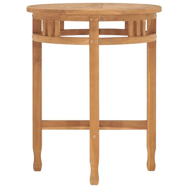 vidaXL Τραπέζι Bistro Ø 60 x 75,5 εκ. από Μασίφ Ξύλο Teak