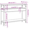 vidaXL Τραπέζι Κονσόλα με Ράφι Γκρι Sonoma 100x29x75 εκ. Επεξεργ. Ξύλο