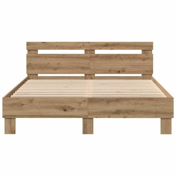 vidaXL Σκελετός Κρεβατιού artisan δρυς 140 x 190 cm Επεξεργασμένο ξύλο