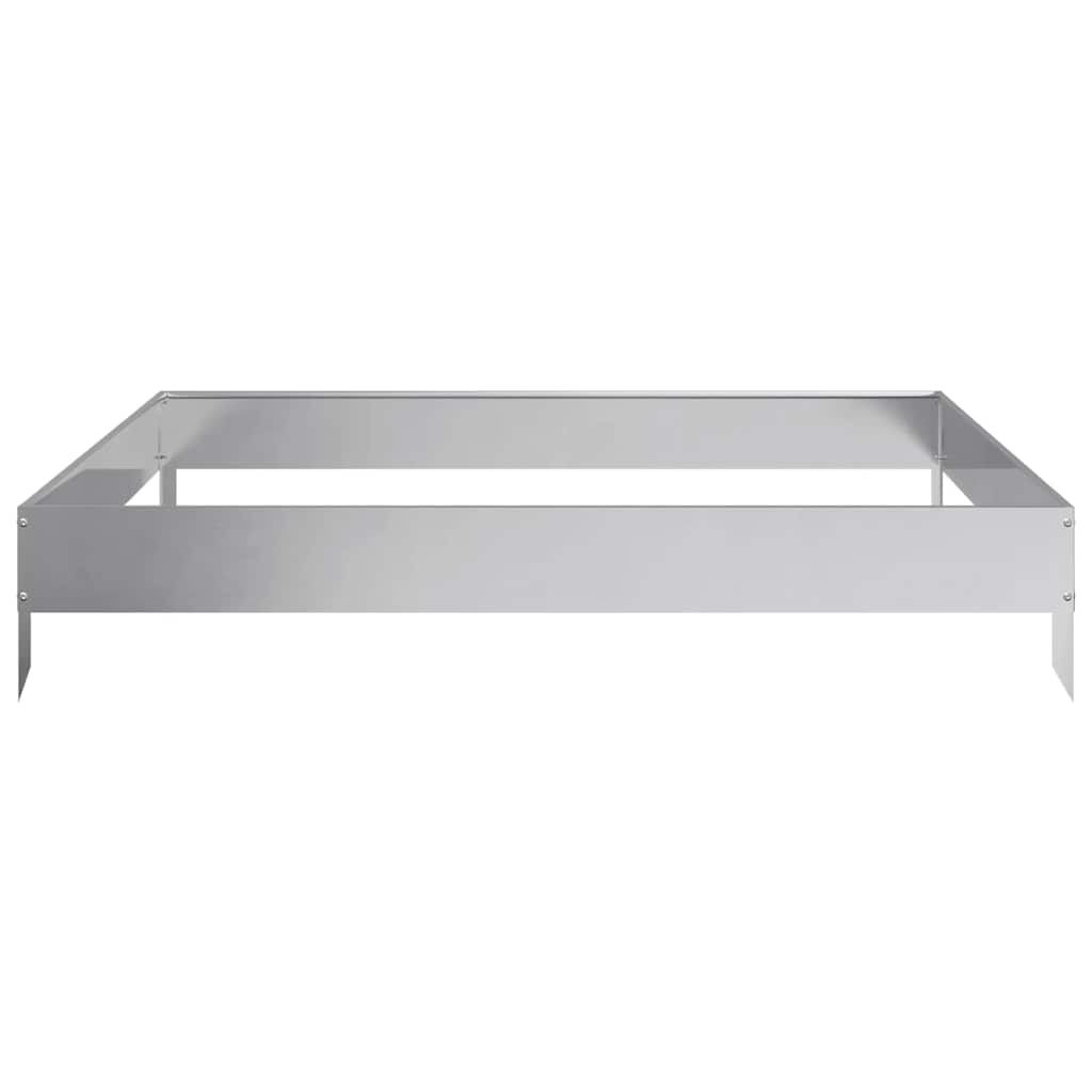 vidaXL Ζαρντινιέρα Υπερυψωμένη 100x100x18,5 εκ. Γαλβανισμένο Χάλυβα