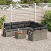 vidaXL Σετ Καναπέ Κήπου 9 pcs Γκρι