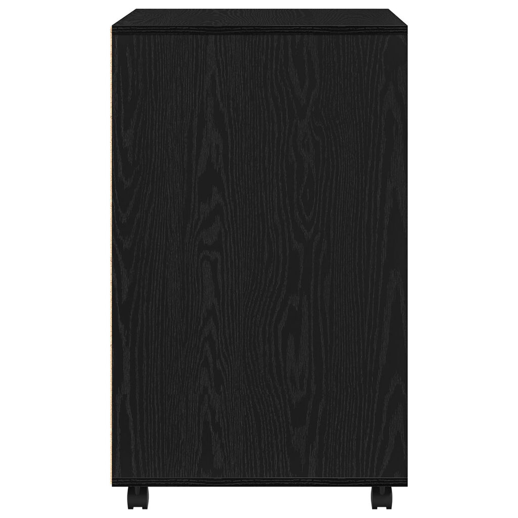 vidaXL Ρολλινγκ Καρνέ Μπλέ με Μαύρη Δρυς 60x48x81 εκ. Επεξεργασμένο Ξύλο