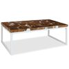 vidaXL Τραπεζάκι Σαλονιού 110 x 60 x 40 εκ. από Ξύλο Teak και Ρητίνη