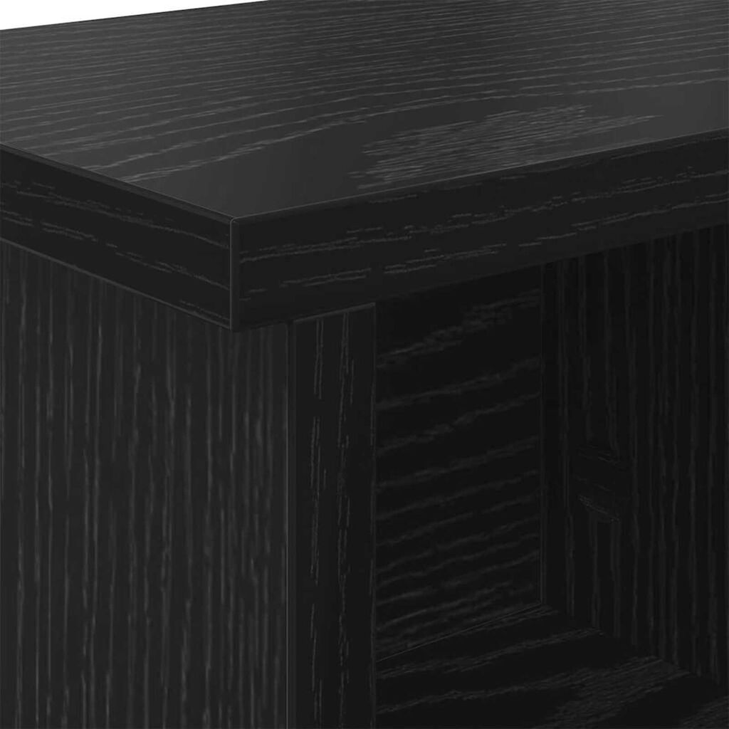 vidaXL Τοίχου Κρεμάστρα Μαύρη δρυς 75 x 16 x 26 εκ Επεξεργασμένο ξύλο