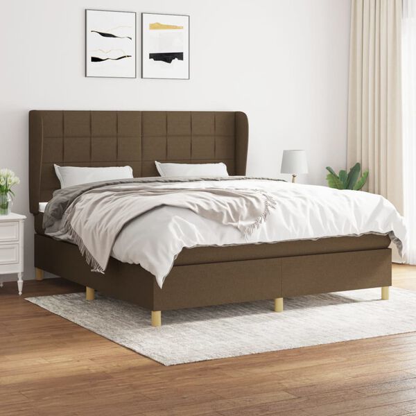 vidaXL &Kappa;&rho;&epsilon;&beta;ά&tau;&iota; Boxspring &mu;&epsilon; &Sigma;&tau;&rho;ώ&mu;&alpha; &Sigma;&kappa;&omicron;ύ&rho;&omicron; &Kappa;&alpha;&phi;έ 160x200 &epsilon;&kappa; &Upsilon;&phi;&alpha;&sigma;&mu;ά&tau;&iota;&nu;&omicron;