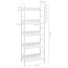 vidaXL Ραφιέρα 5 Επιπέδων Λευκή 60x27,6x158,5 εκ. Επεξεργασμένο Ξύλο
