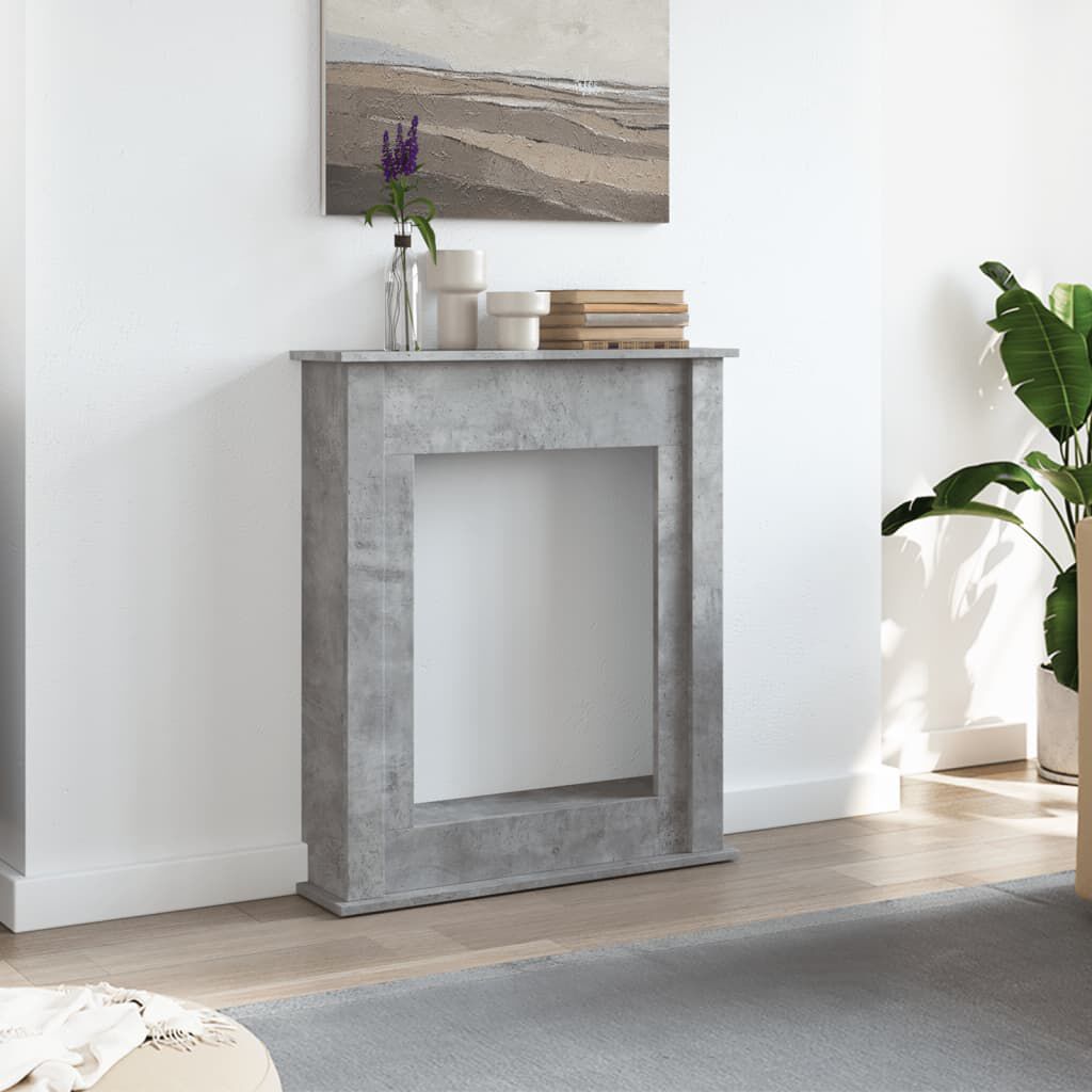 vidaXL Πλαίσιο Τζακιού Γκρι Σκυρ. 75x20x87,5 εκ. από Επεξ. Ξύλο