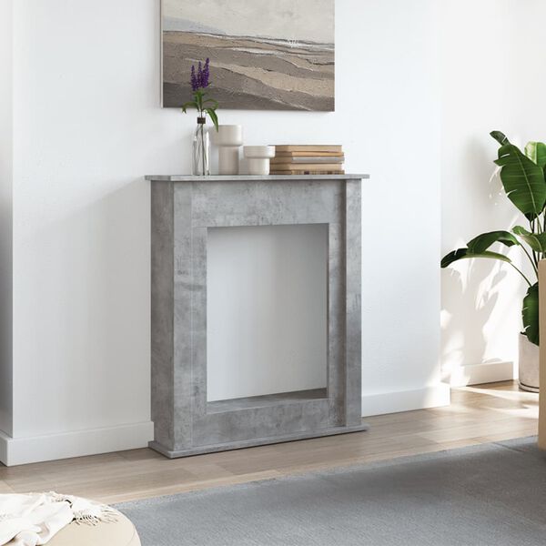vidaXL Πλαίσιο Τζακιού Γκρι Σκυρ. 75x20x87,5 εκ. από Επεξ. Ξύλο