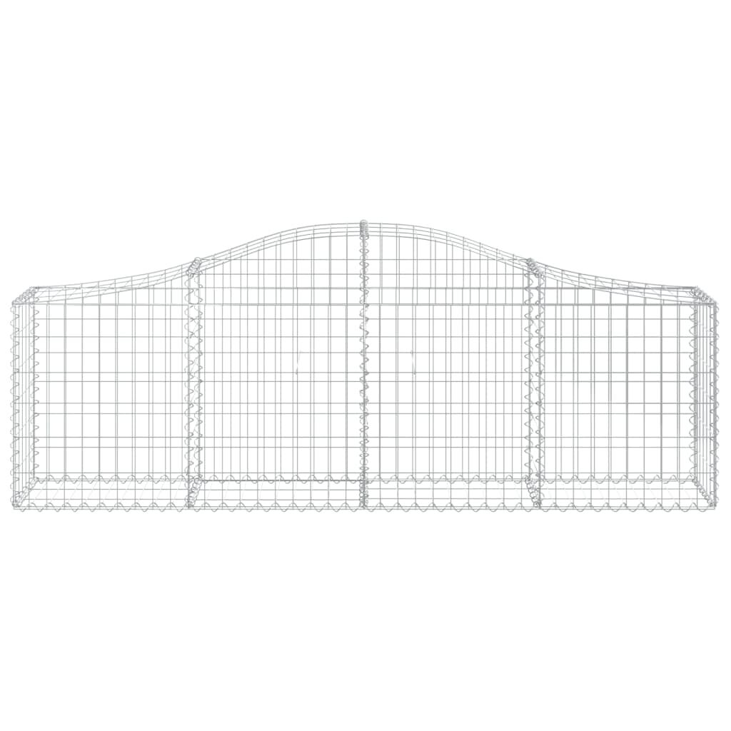 vidaXL Συρματοκιβώτια Τοξωτά 6 τεμ. 200x30x60/80 εκ. Γαλβαν. Ατσάλι