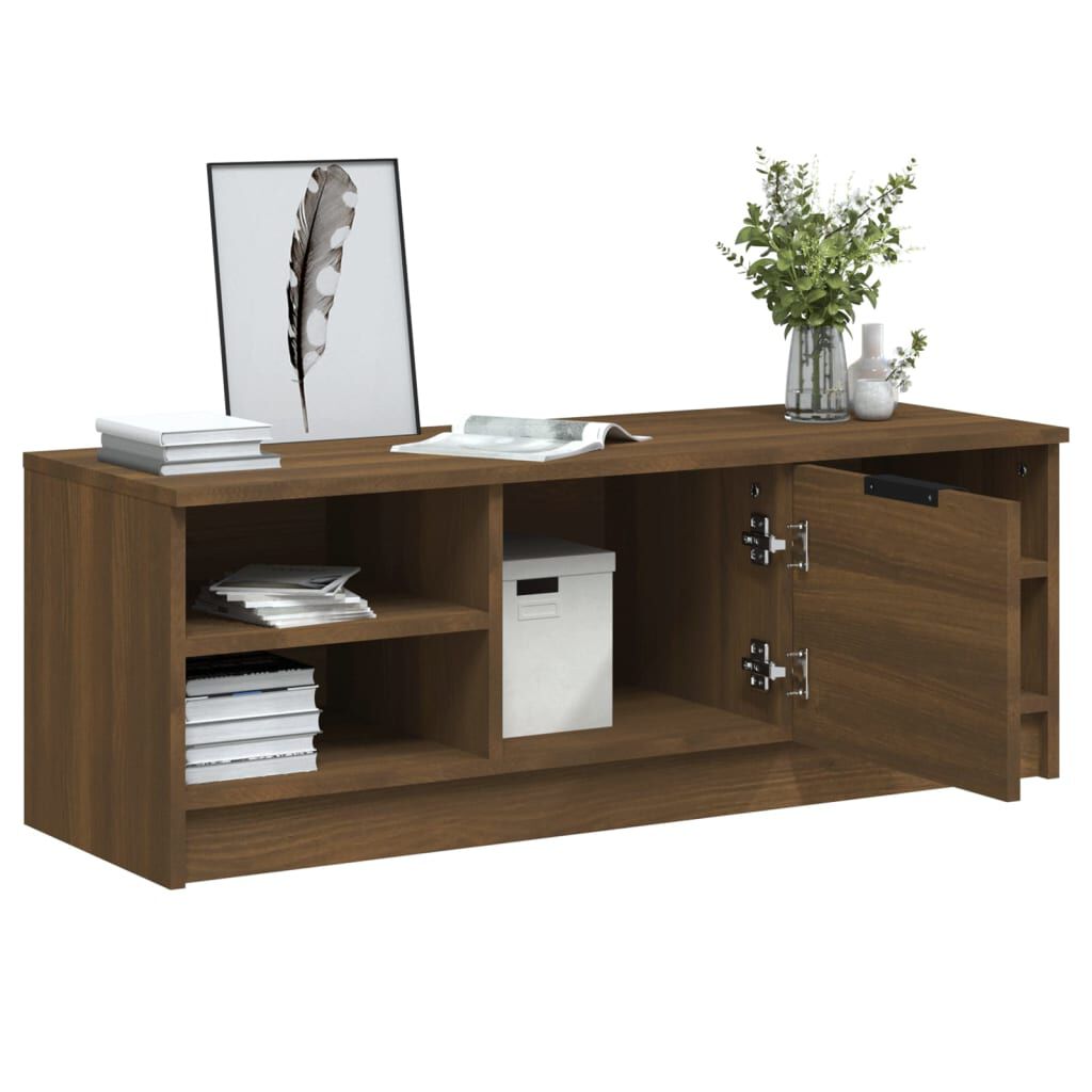 vidaXL Έπιπλο Τηλεόρασης Καφέ Δρυς 102 x 35,5 x 36,5 εκ. Επεξεργ. Ξύλο