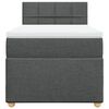 vidaXL Κρεβάτι Boxspring με Στρώμα Σκούρο Γκρι 100x200 εκ. Υφασμάτινο