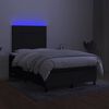 vidaXL &Kappa;&rho;&epsilon;&beta;ά&tau;&iota; Boxspring &mu;&epsilon; &Sigma;&tau;&rho;ώ&mu;&alpha; & LED &Mu;&alpha;ύ&rho;&omicron; 120x190 &epsilon;&kappa;. &Upsilon;&phi;&alpha;&sigma;&mu;ά&tau;&iota;&nu;&omicron;