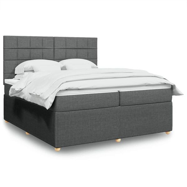 vidaXL &Kappa;&rho;&epsilon;&beta;ά&tau;&iota; Boxspring &mu;&epsilon; &Sigma;&tau;&rho;ώ&mu;&alpha; &Sigma;&kappa;&omicron;ύ&rho;&omicron; &Gamma;&kappa;&rho;&iota; 200x200 &epsilon;&kappa;. &Upsilon;&phi;&alpha;&sigma;&mu;ά&tau;&iota;&nu;&omicron;