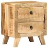 vidaXL Κομοδίνο 40x32x46 cm από μασίφ ξύλο Rough Mango