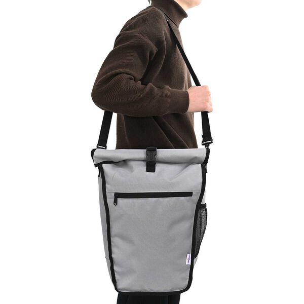vidaXL Τσάντα Ποδηλάτου για Ράγα 20 L Γκρι 34x16x59 εκ.