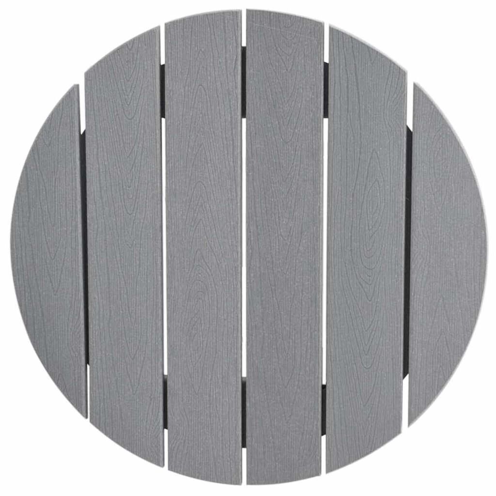 vidaXL Σετ Μπαρ Κήπου 3 pcs Ανοιχτό γκρι HDPE