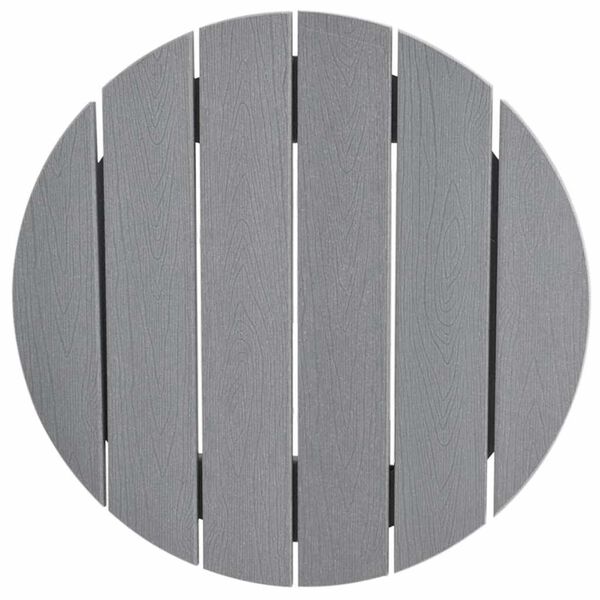 vidaXL Σετ Μπαρ Κήπου 3 pcs Ανοιχτό γκρι HDPE