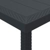vidaXL Σέτ φαγητού για κήπο 13 pcs Ανθρακί Rattan Polt