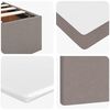 vidaXL Οθωμανικό κρεβάτι με στρώμα & LEDs Taupe 180x200cm ύφασμα