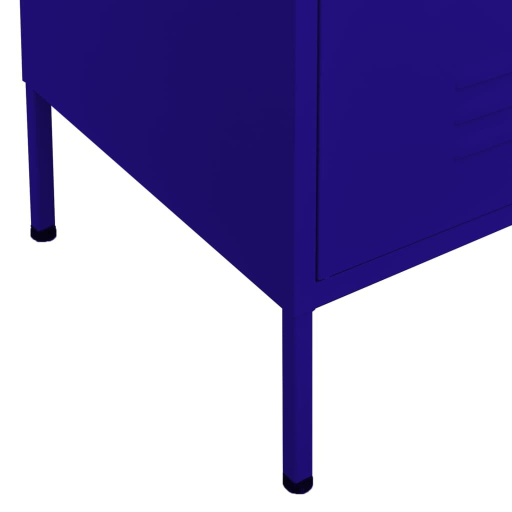 vidaXL Ντουλάπι Αποθήκευσης Ναυτικό Μπλε 80 x 35 x 101,5 εκ. Ατσάλινο