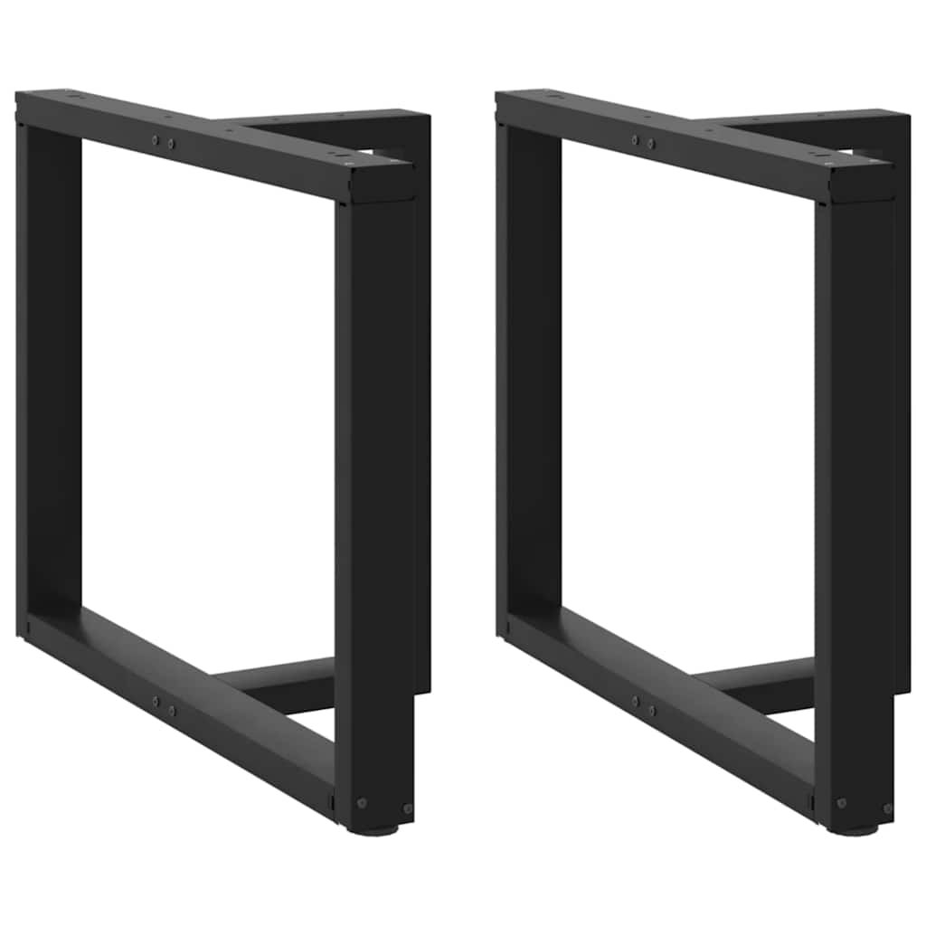 vidaXL Πόδια Τραπεζαρίας σε Σχήμα Τ, 2 τεμ. Μαύρο 90x35x(72-73) εκ. Ατσάλι