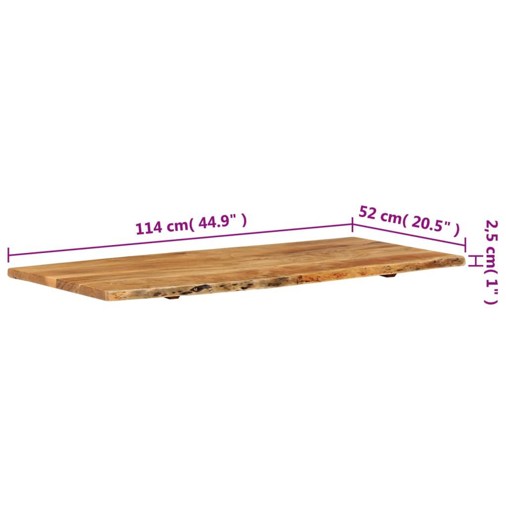 vidaXL Πάγκος Μπάνιου 114x52x2,5 εκ. από Μασίφ Ξύλο Ακακίας