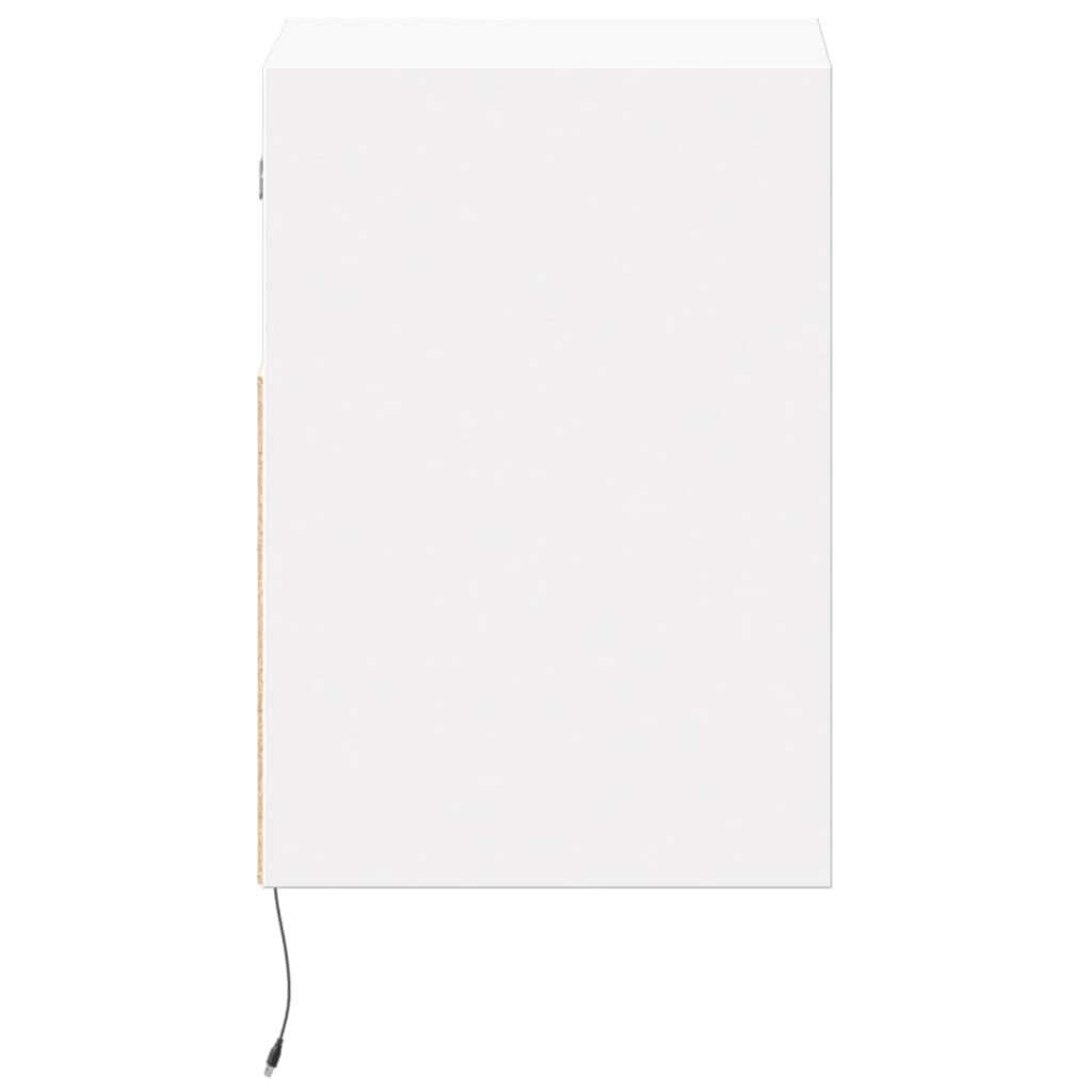 vidaXL Έπιπλο Τοίχου Τηλεόρασης με LED Λευκό 41x31x45 εκ.