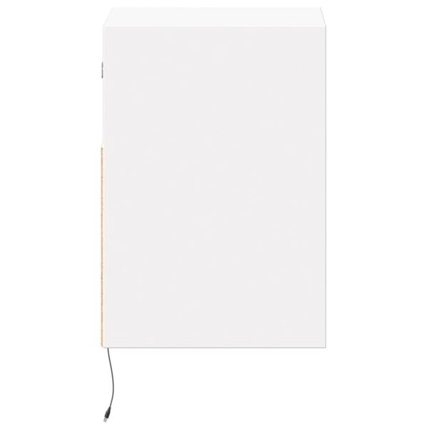 vidaXL Έπιπλο Τοίχου Τηλεόρασης με LED Λευκό 41x31x45 εκ.