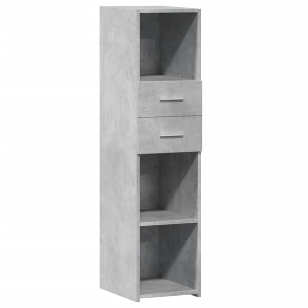 vidaXL Ντουλάπι Γκρι Σκυρ. 30x42,5x124 εκ. από Επεξεργασμένο Ξύλο