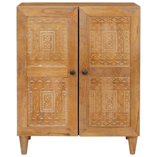 vidaXL Πλαϊνό γραφείο Ανοιχτό καφέ 60 x 33 x 75 cm Μασίφ ξύλο μάνγκο