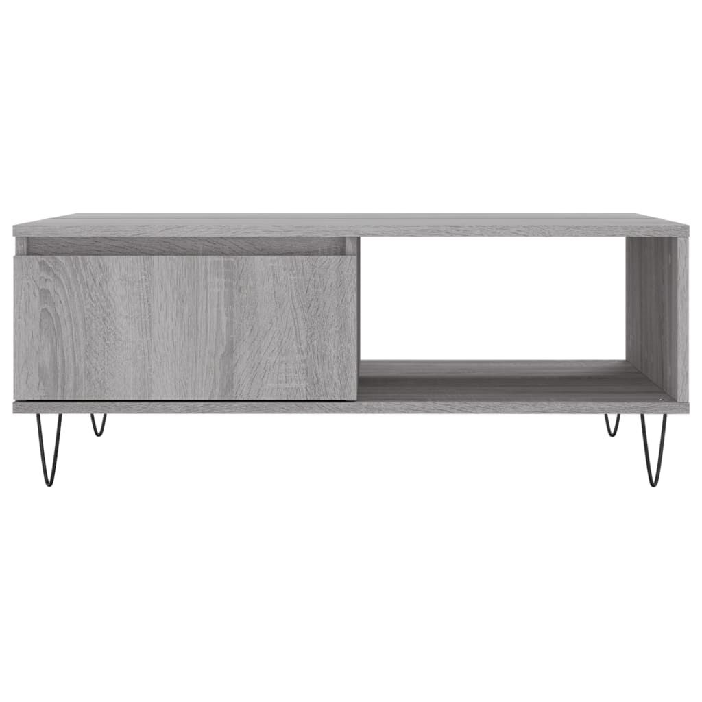 vidaXL Τραπεζάκι Σαλονιού Γκρι Sonoma 90x60x35 εκ. Επεξεργασμένο Ξύλο