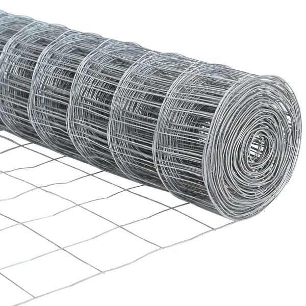vidaXL Φράχτης με Στήλες. Ασημί 1.2 x 10 m Ατσάλι