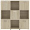 vidaXL Βιβλιοθήκη Χρώμα Sonoma Δρυς 90 x 30 x 90 εκ. από Επεξ. Ξύλο