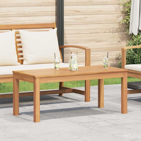 vidaXL Τραπέζι Κήπου Καστανό 95 x 45 x 40 εκ Μασίφ ξύλο teak