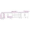 vidaXL Έπιπλο Τηλεόρασης Καπνιστή Δρυς 180 x 31,5 x 40 εκ. Επεξ. Ξύλο