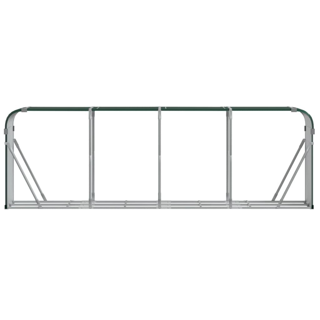 vidaXL Ξυλοθήκη Πράσινη 300 x 45 x 100 εκ. από Γαλβανισμένο Ατσάλι