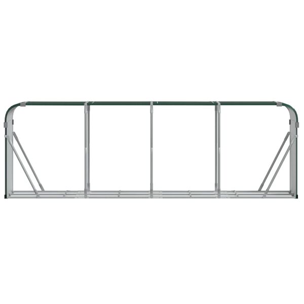 vidaXL Ξυλοθήκη Πράσινη 300 x 45 x 100 εκ. από Γαλβανισμένο Ατσάλι